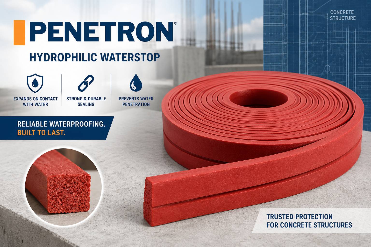 واتراستاپ هیدروفیلی پنترون (Waterstop)