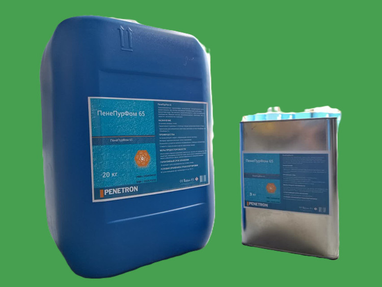 رزین تزریقی پلییورتان اصلاحشده فومشونده PenePurFoam 65 پنترون دو جزئی ۲۳ کیلوگرمی
