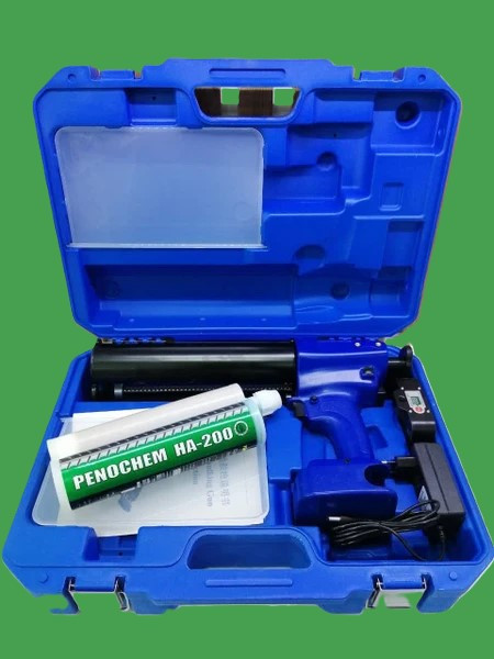گان برقی تزریق چسب کاشت میلگرد penochem HA200 کلینیک بتن ایران برای اجرای سریع و دقیق کاشت میلگرد ساختمان