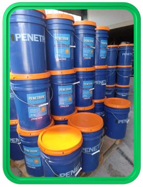 پوشش نفوذگر کریستالشونده پنترون PENETRON ۲۵ کیلویی برای آببندی عمقی بتن کلینیک بتن ایران