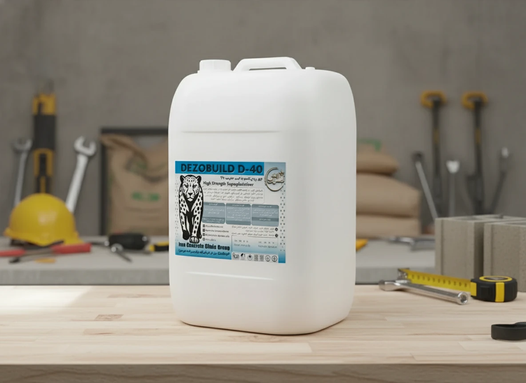 فوق روان کننده کربوکسیلاتی بتن Dezobuild D-40 20 کیلویی کلینیک بتن ایران